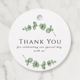 Eucalyptus Thank You For Celebrating with Us Favor Tags