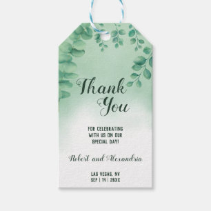 Eucalyptus Thank You for Coming Wedding Favor Gift Tags