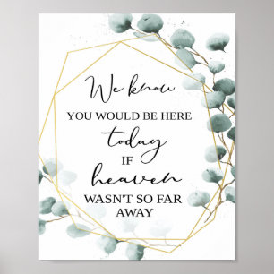 Eucalyptus Themed Memory Sign Heaven Wedding