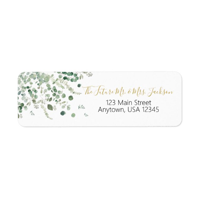 Eucalyptus Themed Return Address Labels (Front)
