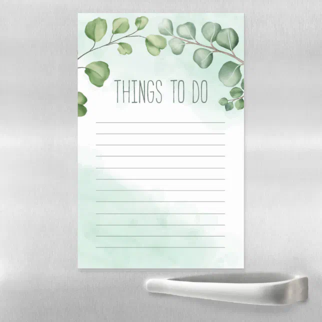 Eucalyptus Things to do Magnetic Dry Erase Magnetic Dry Erase Sheet
