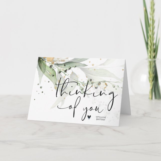 Eucalyptus Thinking of You Encouragement Card (Front)