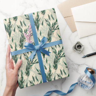 Eucalyptus tiled elegant Wedding Wrapping Paper