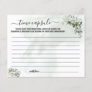 Eucalyptus Time capsule advice bilingual card