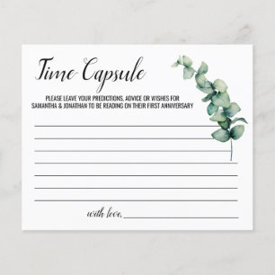 Eucalyptus Time Capsule Advice for Couple Card Flyer