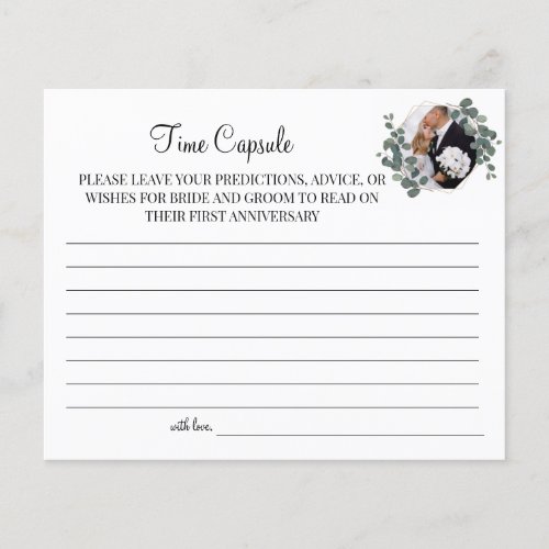 Eucalyptus Time Capsule wedding anniversary card Flyer