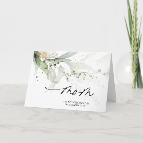 Eucalyptus To My Mom Wedding Day Gift from Bride Card