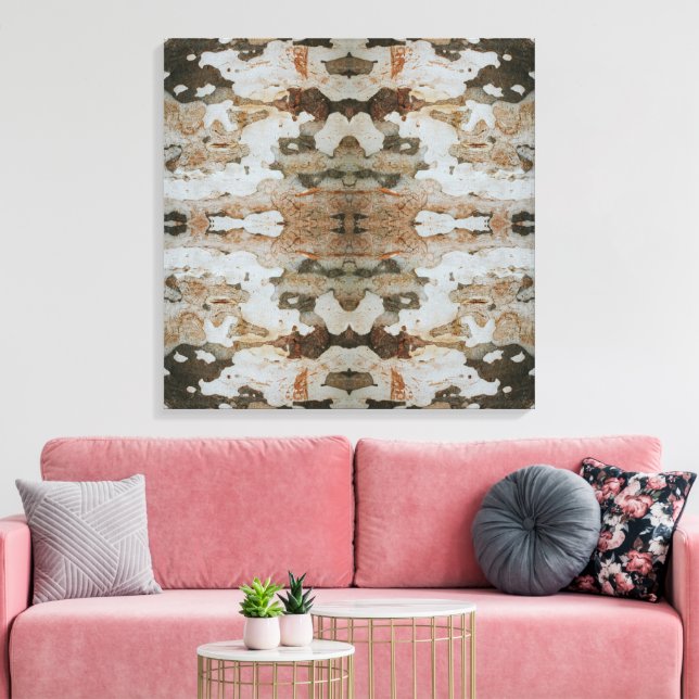 Eucalyptus Tree Bark Photo Closeup With Pattern Canvas Print (Insitu(LivingRoom))
