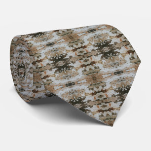 Eucalyptus Tree Bark Photo Closeup With Pattern Neck Tie