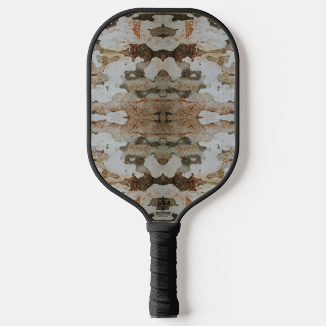 Eucalyptus Tree Bark Photo Closeup With Pattern Pickleball Paddle (Front)