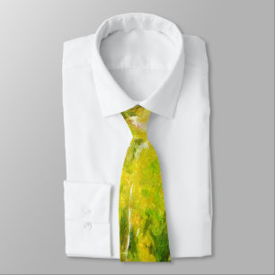 Eucalyptus Tree Lined Avenue Pointillism Art Neck Tie
