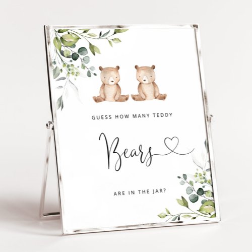 Eucalyptus twins guess how many teddy bears poster