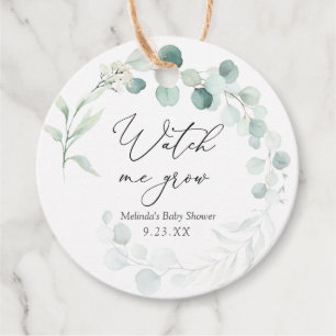 Eucalyptus Watch me Grow Plant Favor Favor Tags