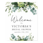 Eucalyptus Watercolor Bridal Shower Welcome Sign