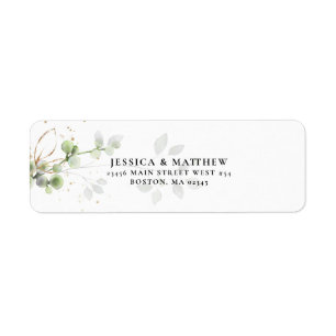 Eucalyptus Watercolor Greenery Label
