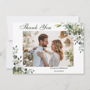 Eucalyptus Watercolor Thank You PHOTO Card