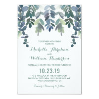 Eucalyptus Watercolor Wedding Invite | Greenery