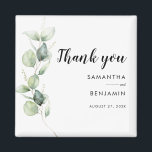 Eucalyptus Watercolor Wedding Thank You Favor Magnet<br><div class="desc">Cute Botanical Eucalyptus Watercolor Wedding thank you favor magnet that makes a perfect keepsake for your guests and will be cherished for years</div>
