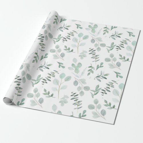 Eucalyptus Watercolor Wrapping Paper