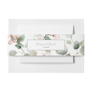 Eucalyptus Watercolour Wedding Belly Band