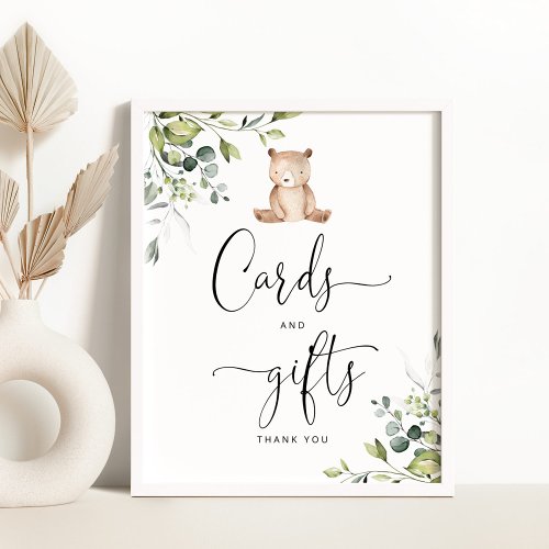 Eucalyptus We can bearly wait Cards and Gifts Poster