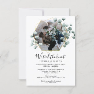Eucalyptus We Tied The Knot Eloped Announcement