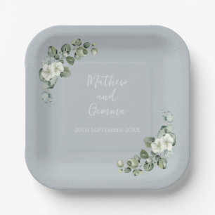 ~Eucalyptus Wedding 7" Paper Plates