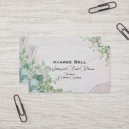 Eucalyptus Wedding and Event Planner  Business Card