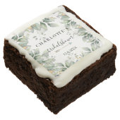 EUCALYPTUS WEDDING BRIDAL SHOWER BROWNIE (Angled)