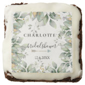 EUCALYPTUS WEDDING BRIDAL SHOWER BROWNIE (Front)