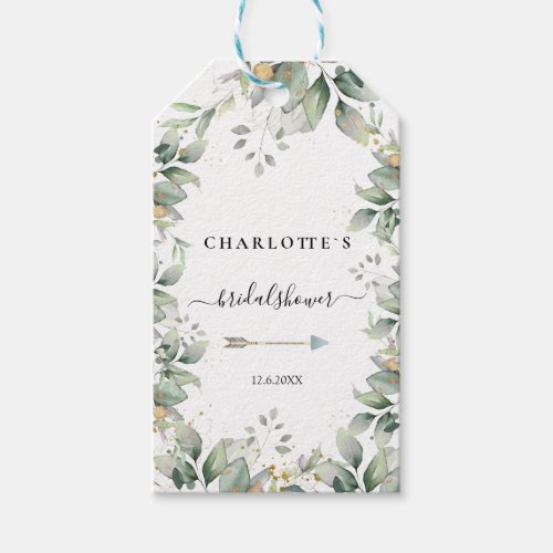 EUCALYPTUS WEDDING BRIDAL SHOWER GIFT TAGS