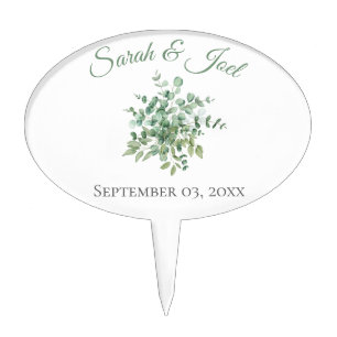 Eucalyptus Wedding Cake Topper