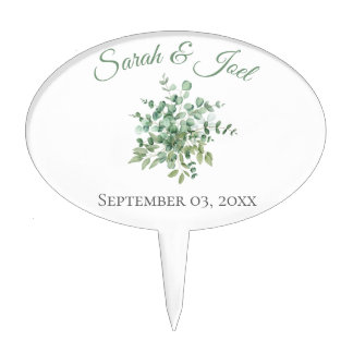 Eucalyptus Wedding Cake Topper