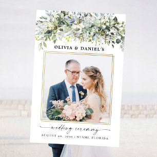 Eucalyptus Wedding Ceremony Photo Prop Foam Board