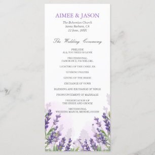Eucalyptus Wedding Ceremony Program Foliage