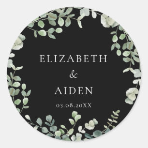 Eucalyptus Wedding Classic Round Sticker
