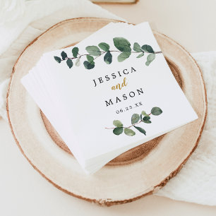 Eucalyptus Wedding Cocktail Napkin