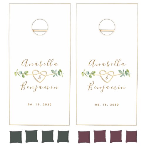 Eucalyptus Wedding Cornhole Set