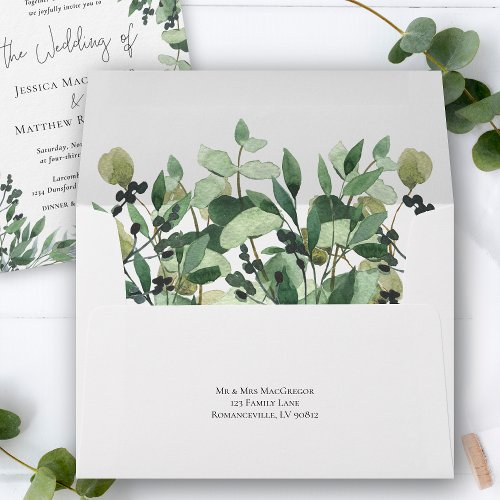 Eucalyptus Wedding  Envelope