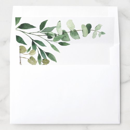 Eucalyptus Wedding Envelope Liner