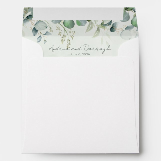 Eucalyptus Wedding Envelopes 1001A (Back (Bottom))
