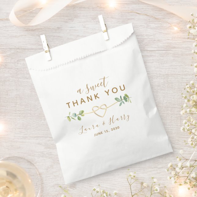 Eucalyptus Wedding Favor Bag (Clipped)