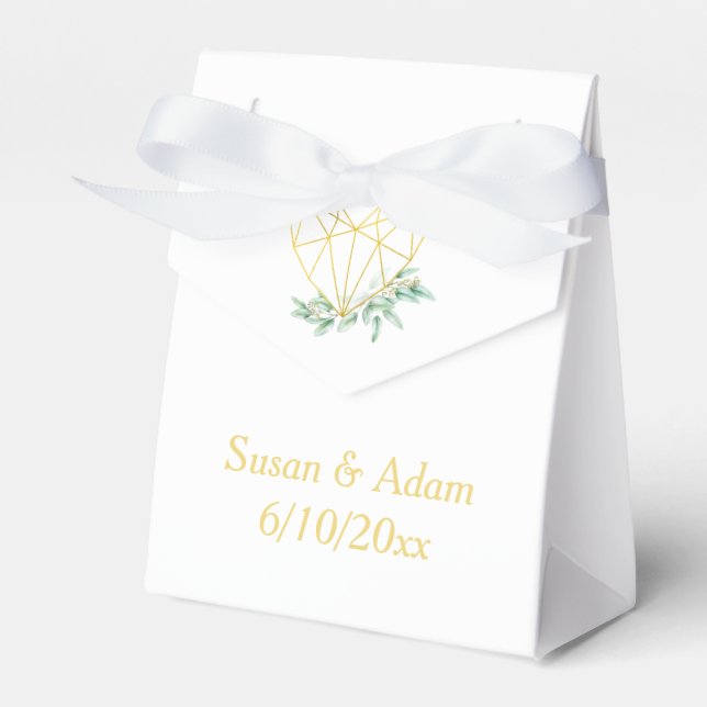 Eucalyptus Wedding Favor Box (Front Side)