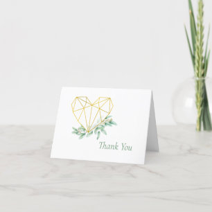 Eucalyptus Wedding Folded Thank You Card