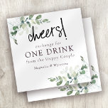Eucalyptus Wedding Free Drink Tokens<br><div class="desc">Hand one of these tokens to each of your wedding guests so that they can claim a free drink from the bar on you ♥</div>