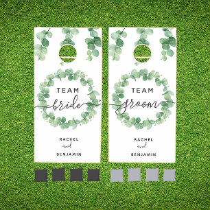 Eucalyptus Wedding Game Team Bride vs Groom Floral