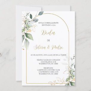 Eucalyptus wedding invite