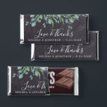 Eucalyptus Wedding Love & Thanks Chalkboard Hershey Bar Favors<br><div class="desc">Add the finishing touch to your wedding with these eucalyptus greenery wedding hershey bars on rustic chalkboard slate. Perfect as wedding favors to all your guests . Customize these wedding favors with your with names and date. See our wedding collection for matching wedding favors, newlywed gifts, and just married keepsakes....</div>