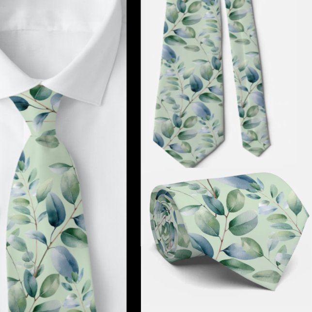 Eucalyptus Wedding Neck Tie (Creator Uploaded)
