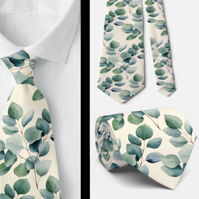 Eucalyptus Wedding Neck Tie (Creator Uploaded)